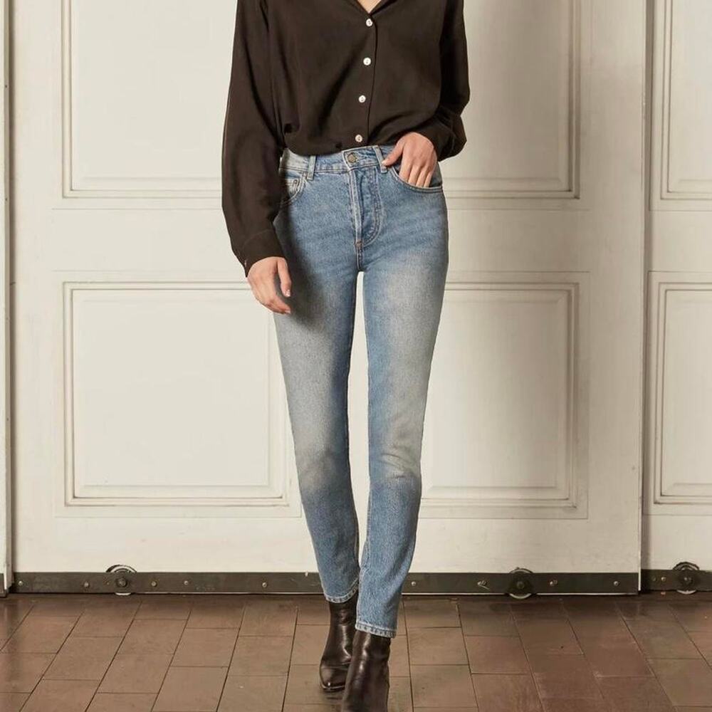 Boyish by HER Billy High Rise Button Fly Rigid Denim Skinny Ankle Jeans